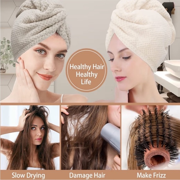 Other - 2 Microfiber Hair Towel Wraps